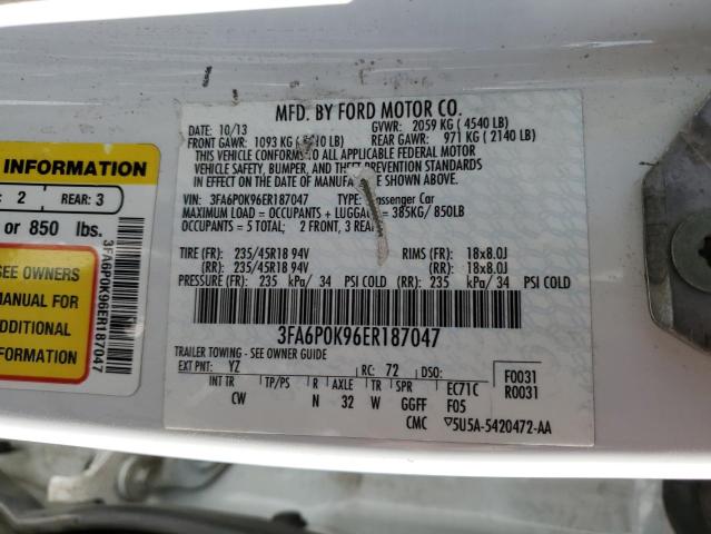 Photo 10 from auction – 2014 FORD FUSION TIT with VIN 3FA6P0K96ER187047