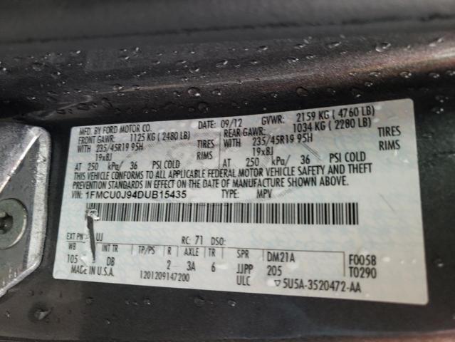 Photo 10 from auction – 2013 FORD ESCAPE TIT with VIN 1FMCU0J94DUB15435