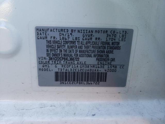 Photo 10 from auction – 2019 NISSAN VERSA NOTE with VIN 3N1CE2CP8KL366722
