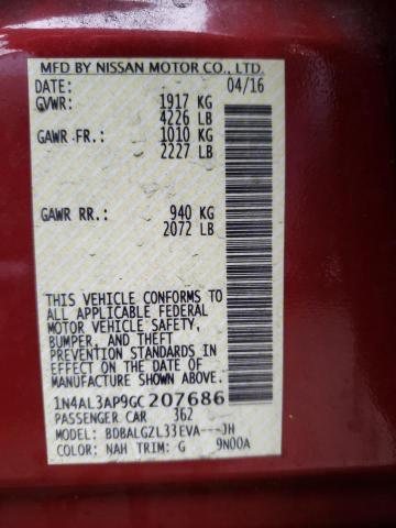 Photo 10 from auction – 2016 NISSAN ALTIMA 2.5 with VIN 1N4AL3AP9GC207686