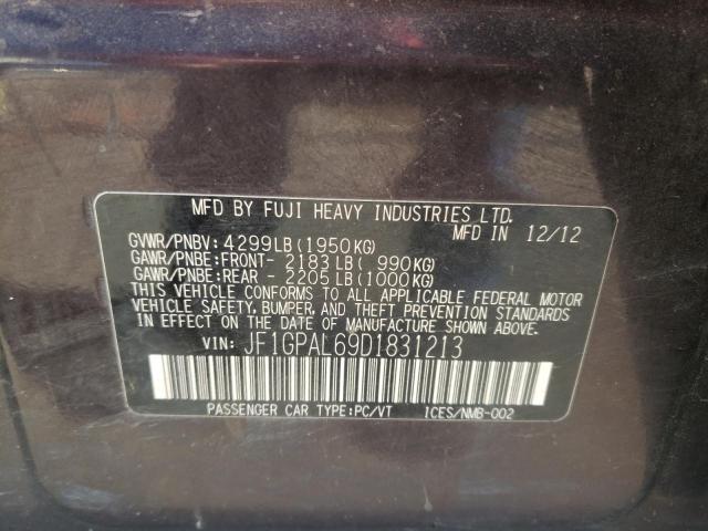 Photo 10 from auction – 2013 SUBARU IMPREZA SP with VIN JF1GPAL69D1831213