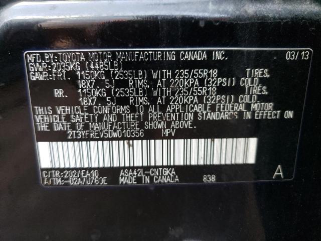 Photo 10 from auction – 2013 TOYOTA RAV4 LIMIT with VIN 2T3YFREV5DW010356