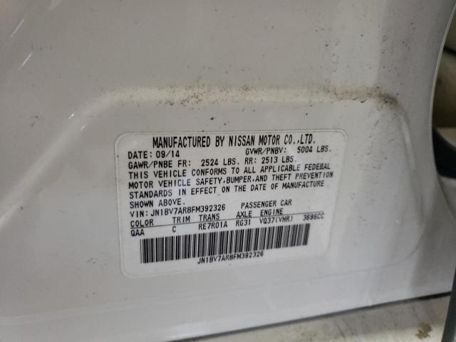 Photo 10 from auction – 2015 INFINITI Q50 BASE with VIN JN1BV7AR8FM392326