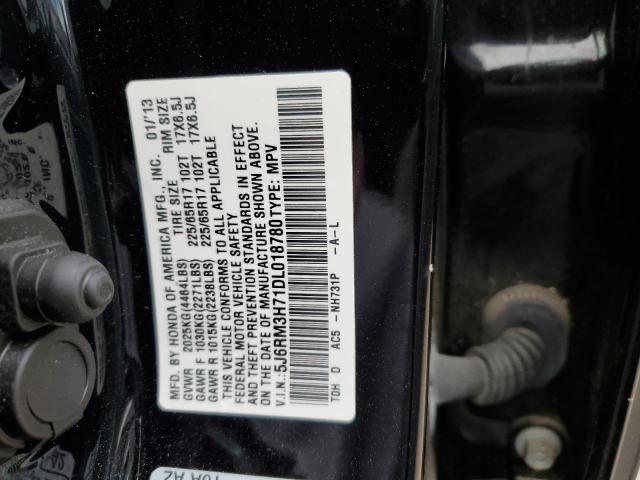 Photo 10 from auction – 2013 HONDA CR-V EXL with VIN 5J6RM3H71DL018780