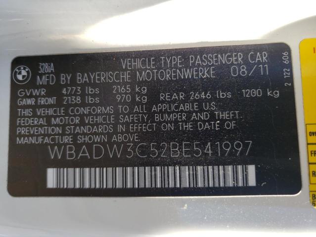 Photo 10 from auction – 2011 BMW 328 I with VIN WBADW3C52BE541997