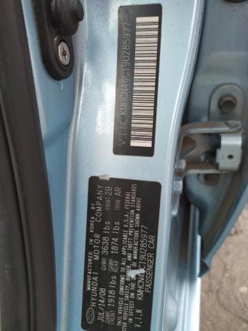 Photo 10 from auction – 2009 HYUNDAI ACCENT GLS with VIN KMHCN46C19U285977