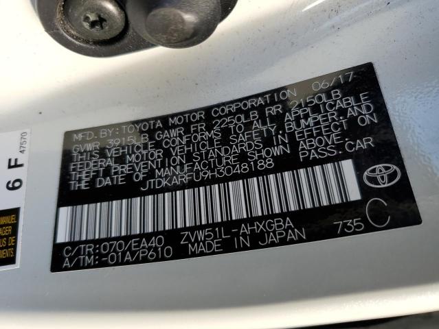 Photo 10 from auction – 2017 TOYOTA PRIUS with VIN JTDKARFU9H3048188