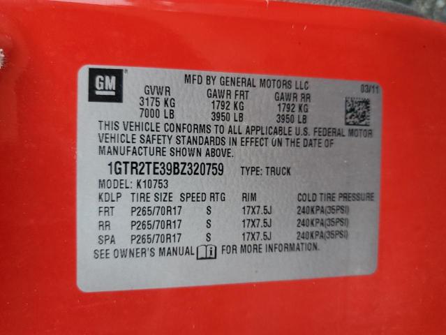 Photo 10 from auction – 2011 GMC SIERRA K15 with VIN 1GTR2TE39BZ320759