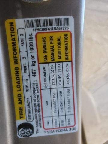 Photo 10 from auction – 2020 FORD ESCAPE S with VIN 1FMCU0F61LUA67275