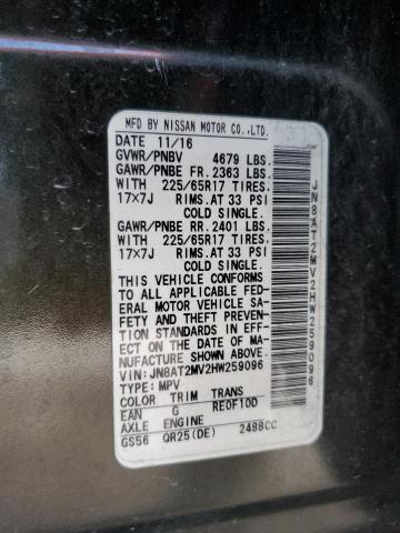 Photo 10 from auction – 2017 NISSAN ROGUE S with VIN JN8AT2MV2HW259096