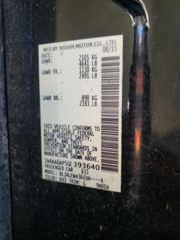 Photo 10 from auction – 2016 NISSAN MAXIMA 3.5 with VIN 1N4AA6AP5GC393640