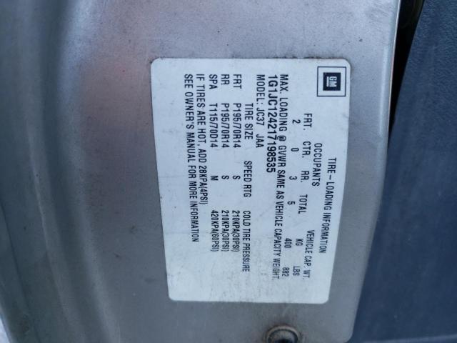 Photo 10 from auction – 2001 CHEVROLET CAVALIER 2 with VIN 1G1JC124217198535