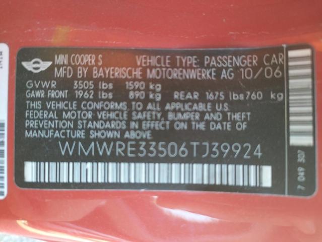 Photo 10 from auction – 2006 MINI COOPER S with VIN WMWRE33506TJ39924