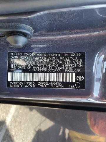 Photo 10 from auction – 2015 TOYOTA PRIUS PLUG with VIN JTDKN3DP0F3072777