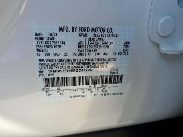 Photo 10 from auction – 2021 FORD EXPLORER L with VIN 1FMSK7FH4MGC47796