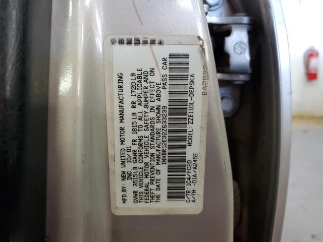 Photo 10 from auction – 2002 TOYOTA COROLLA CE with VIN 1NXBR12E32Z633239