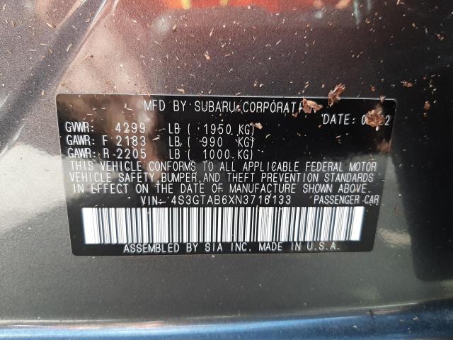 صورة رقم 10 من المزاد - 2022 SUBARU IMPREZA مع VIN 4S3GTAB6XN3716133