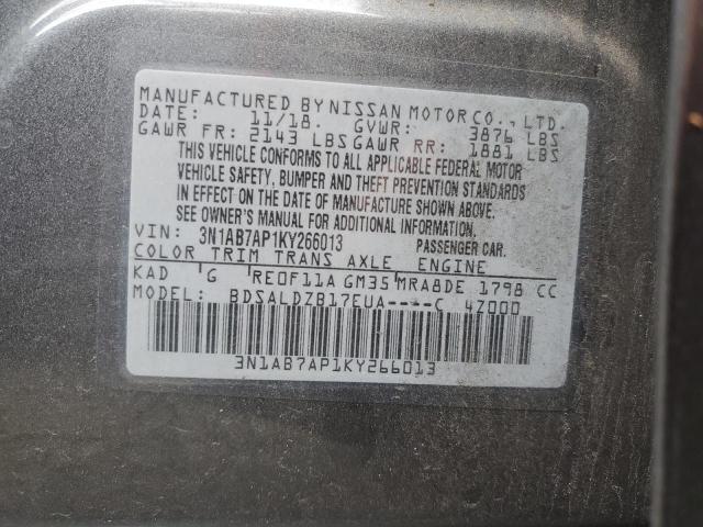 Photo 10 from auction – 2019 NISSAN SENTRA S with VIN 3N1AB7AP1KY266013