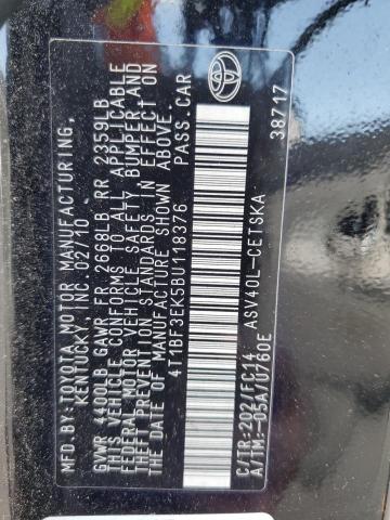 Photo 10 from auction – 2011 TOYOTA CAMRY BASE with VIN 4T1BF3EK5BU118376