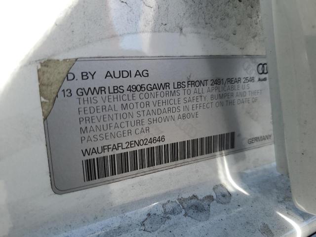 Photo 10 from auction – 2014 AUDI A4 PREMIUM with VIN WAUFFAFL2EN024646