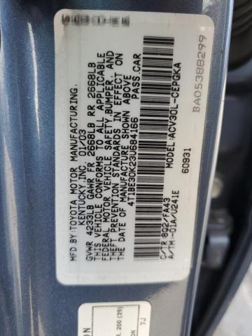 Zdjęcie 10 z aukcji – 2003 TOYOTA CAMRY z VIN 4T1BE30K23U684166