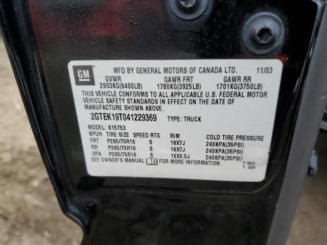 Photo 10 from auction – 2004 GMC NEW SIERRA with VIN 2GTEK19T041229369