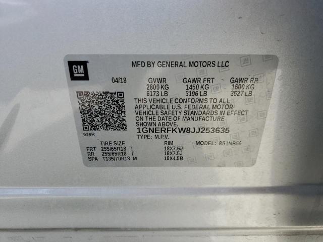 Photo 10 from auction – 2018 CHEVROLET TRAVERSE L with VIN 1GNERFKW8JJ253635