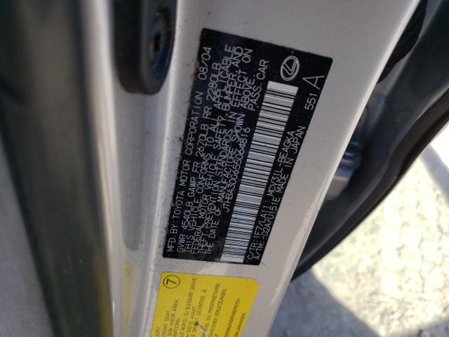 Photo 10 from auction – 2005 LEXUS ES 330 with VIN JTHBA30G655064816
