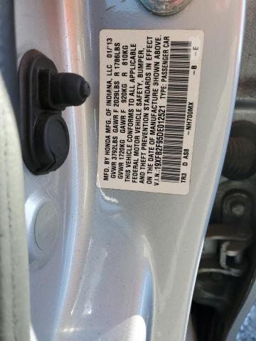 Photo 10 from auction – 2013 HONDA CIVIC EXL with VIN 19XFB2F95DE012521