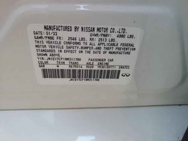 Photo 10 from auction – 2022 INFINITI Q50 SENSOR with VIN JN1EV7CP1NM311786