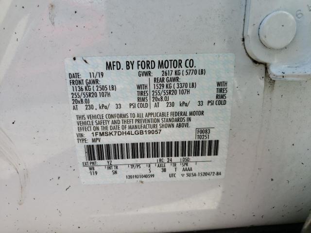 Photo 10 from auction – 2020 FORD EXPLORER X with VIN 1FMSK7DH4LGB19057