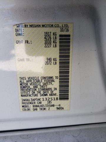 Photo 10 from auction – 2017 NISSAN ALTIMA 2.5 with VIN 1N4AL3AP5HC132518