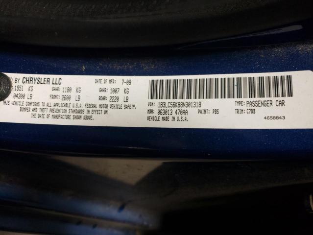 Photo 10 from auction – 2008 DODGE AVENGER SX with VIN 1B3LC56K88N301318