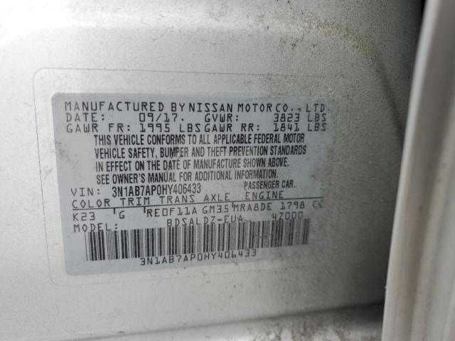Photo 10 from auction – 2017 NISSAN SENTRA S with VIN 3N1AB7AP0HY406433