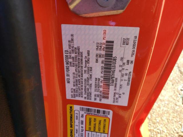 Photo 10 from auction – 2016 FORD MUSTANG with VIN 1FA6P8TH4G5310385