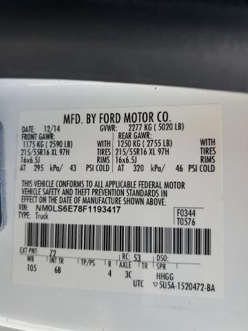 Photo 10 from auction – 2015 FORD TRANSIT CO with VIN NM0LS6E78F1193417