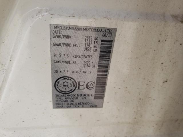 Photo 10 from auction – 2013 NISSAN PATHFINDER with VIN 5N1AR2MM0DC689086
