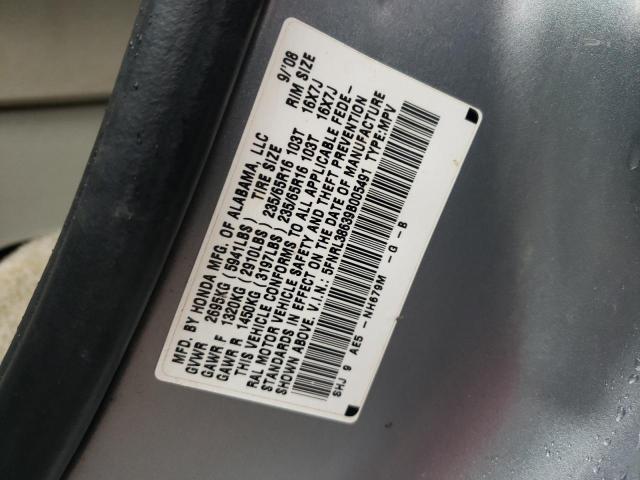Photo 10 from auction – 2009 HONDA ODYSSEY EX with VIN 5FNRL38639B005491