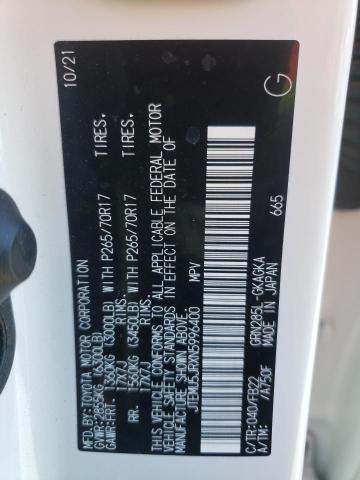 Photo 10 from auction – 2022 TOYOTA 4RUNNER SR with VIN JTEMU5JRXN5996400