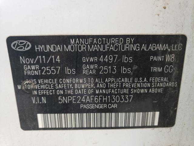 Photo 10 from auction – 2015 HYUNDAI SONATA SE with VIN 5NPE24AF6FH130337
