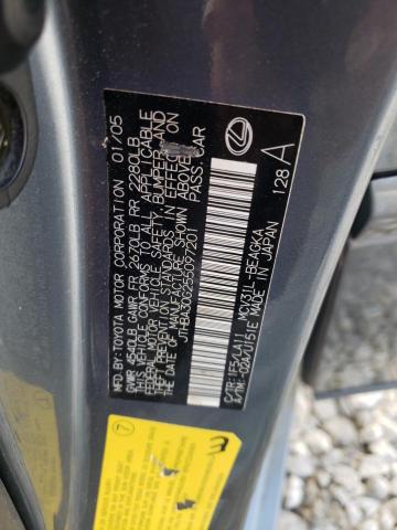 Photo 10 from auction – 2005 LEXUS ES 330 with VIN JTHBA30G255097201