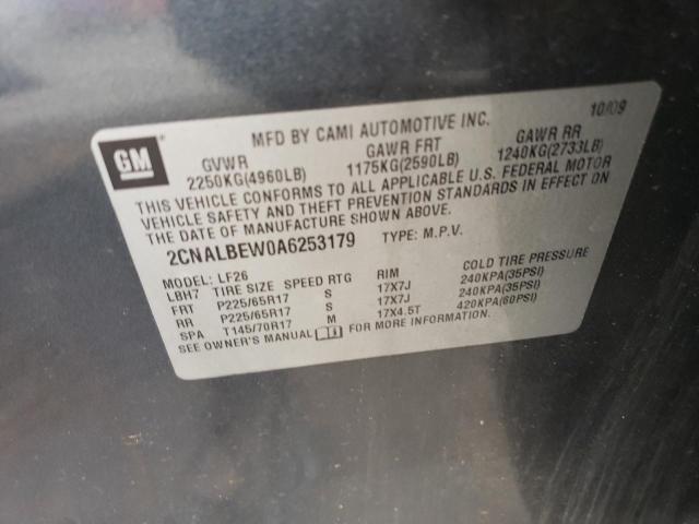 Photo 10 from auction – 2010 CHEVROLET EQUINOX LS with VIN 2CNALBEW0A6253179