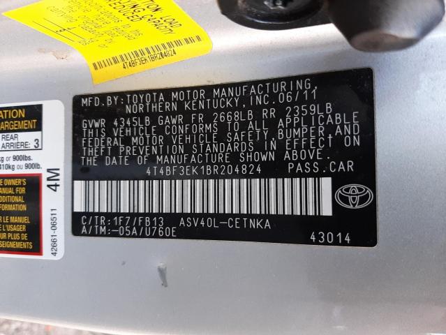 Photo 10 from auction – 2011 TOYOTA CAMRY with VIN 4T4BF3EK1BR204824