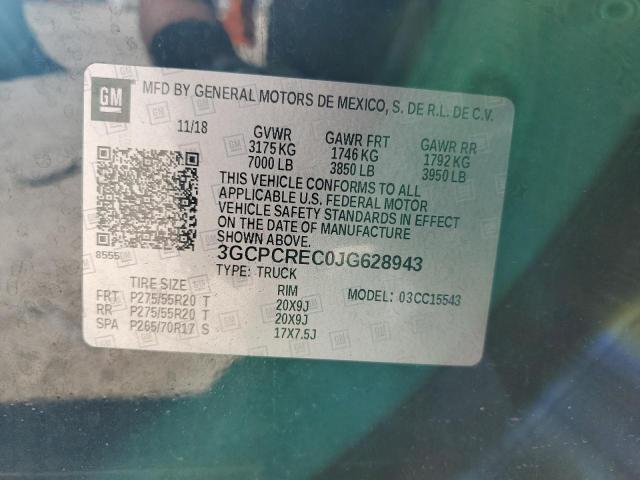 Photo 10 from auction – 2018 CHEVROLET SILVERADO with VIN 3GCPCREC0JG628943