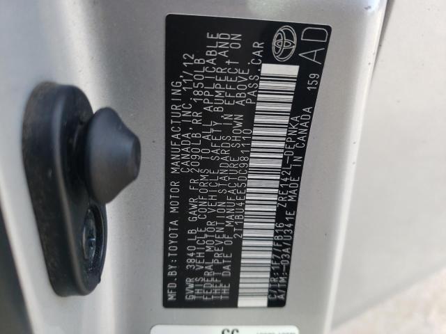 Zdjęcie 10 z aukcji – 2013 TOYOTA COROLLA BA z VIN 2T1BU4EE5DC981110