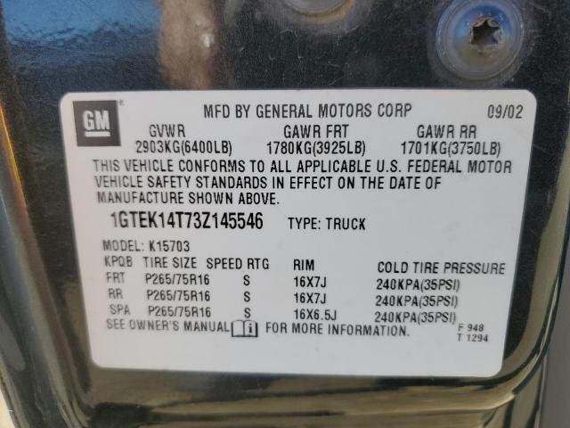 Photo 10 from auction – 2003 GMC NEW SIERRA with VIN 1GTEK14T73Z145546
