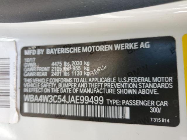 Photo 10 from auction – 2018 BMW 430I with VIN WBA4W3C54JAE99499