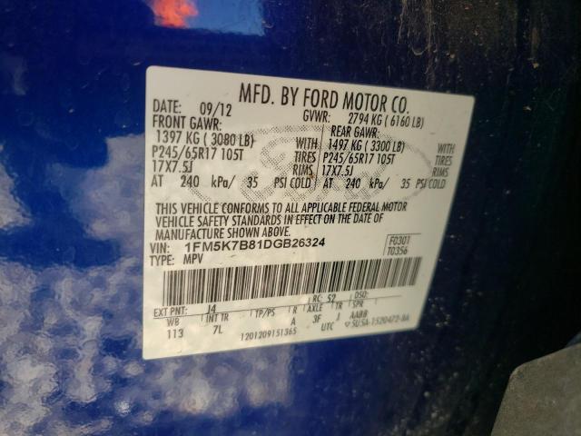 Photo 10 from auction – 2013 FORD EXPLORER with VIN 1FM5K7B81DGB26324