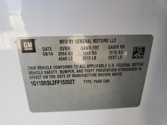 Photo 10 from auction – 2015 CHEVROLET MALIBU 2LT with VIN 1G11D5SL2FF153927