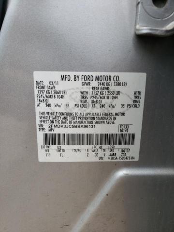 Photo 10 from auction – 2011 FORD EDGE SEL with VIN 2FMDK3JC5BBA96131